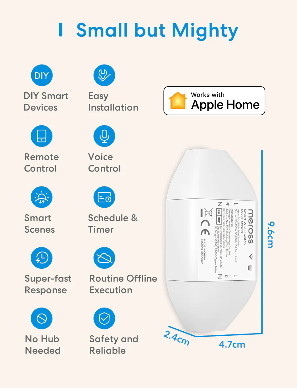 MSS710 9f89c059 33c9 452d a2dd a6d8430cd688 Meross Smart Wi-Fi Switch (MSS710)