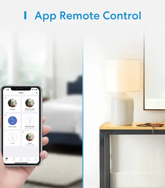مفتاح اضاءة حائط ذكي بتقنية واي فاي، تحكم عن بعد عبر التطبيق - ميروس