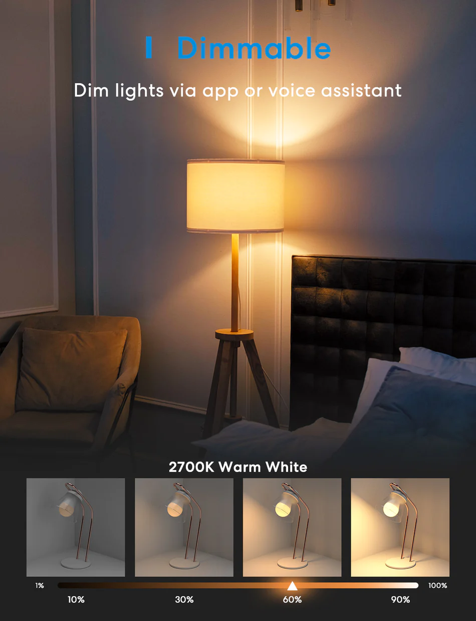 2 b8655c57 47fd 4203 89e3 7679b4349426 مصباح اضاءة LED ذكي بتقنية WiFi RGB - متوافق مع اليكسا ومساعد جوجل، 16 مليون لون، موفر للطاقة - ميروس 2 b8655c57 47fd 4203 89e3 7679b4349426 مصباح اضاءة LED ذكي بتقنية WiFi RGB - متوافق مع اليكسا ومساعد جوجل، 16 مليون لون، موفر للطاقة - ميروس